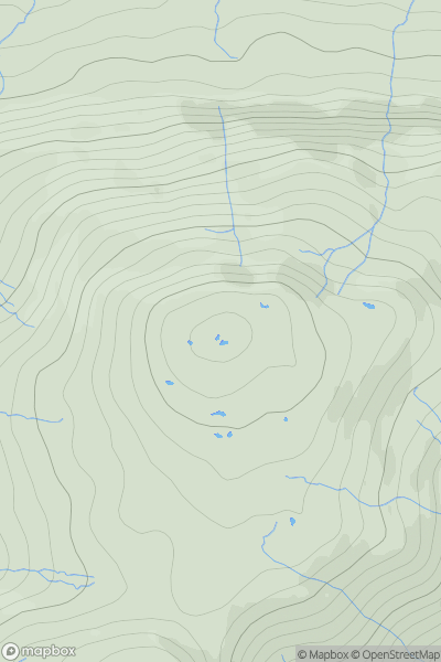 Thumbnail image for Meall a' Chaorainn [Morvern and Kingairloch] showing contour plot for surrounding peak